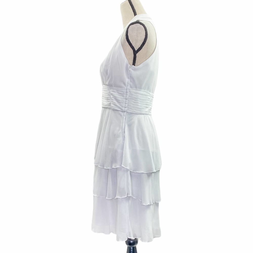 FELINE White Ruffled Halter Fit & Flare Dress - Picture 3 of 12
